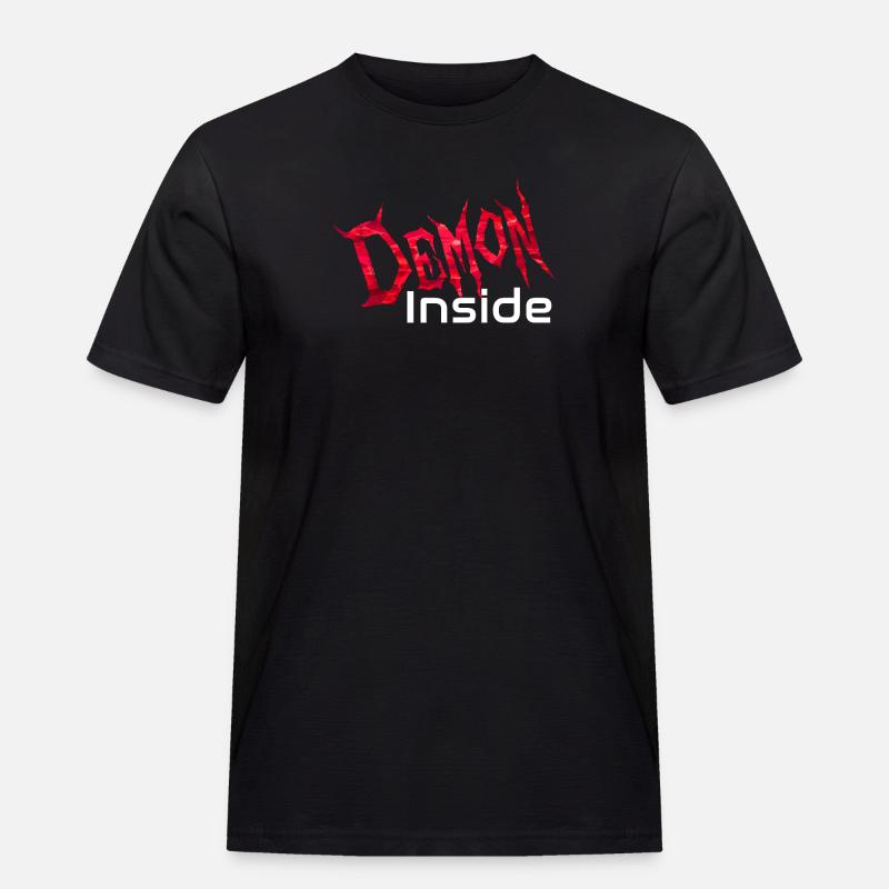 Demon Inside - Männer Workwear T-Shirt - Schwarz