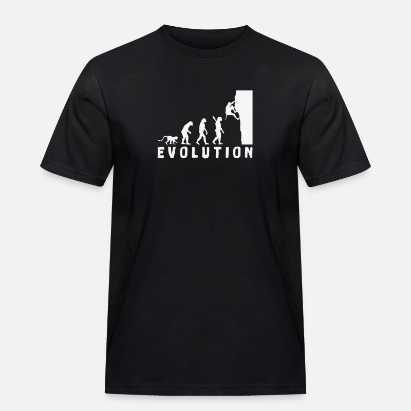 Climbing Bouldering Evolution - Men's Workwear T-Shirt - black