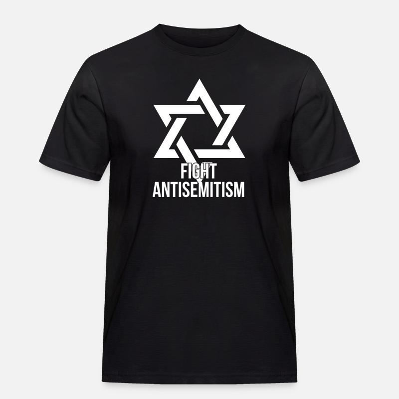 Antisemitismus bekämpfen - Männer Workwear T-Shirt - Schwarz