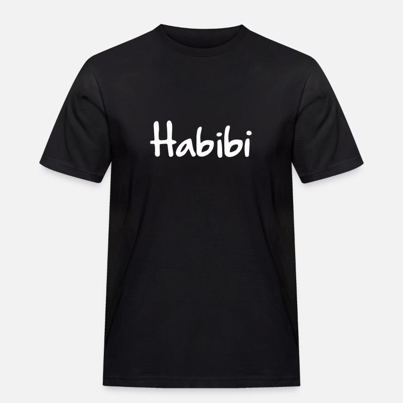 Habibi - Männer Workwear T-Shirt - Schwarz
