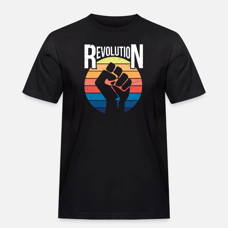 Revolution Retro Faust Geschenk - Männer Workwear T-Shirt - Schwarz