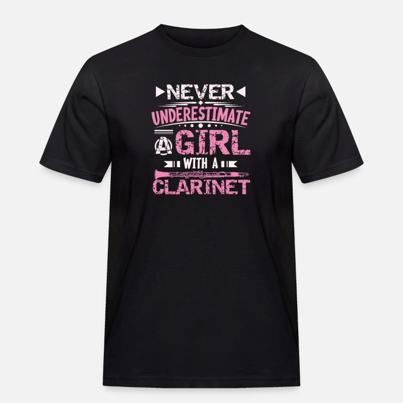 klarinette - Männer Workwear T-Shirt - Schwarz