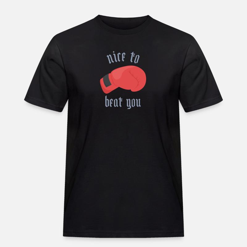 Boxer Geschenk Boxhandschuh - Männer Workwear T-Shirt - Schwarz