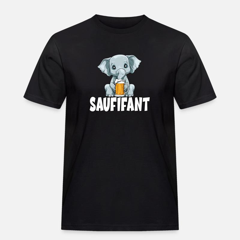 für einen Biertrinker und - Männer Workwear T-Shirt - Schwarz