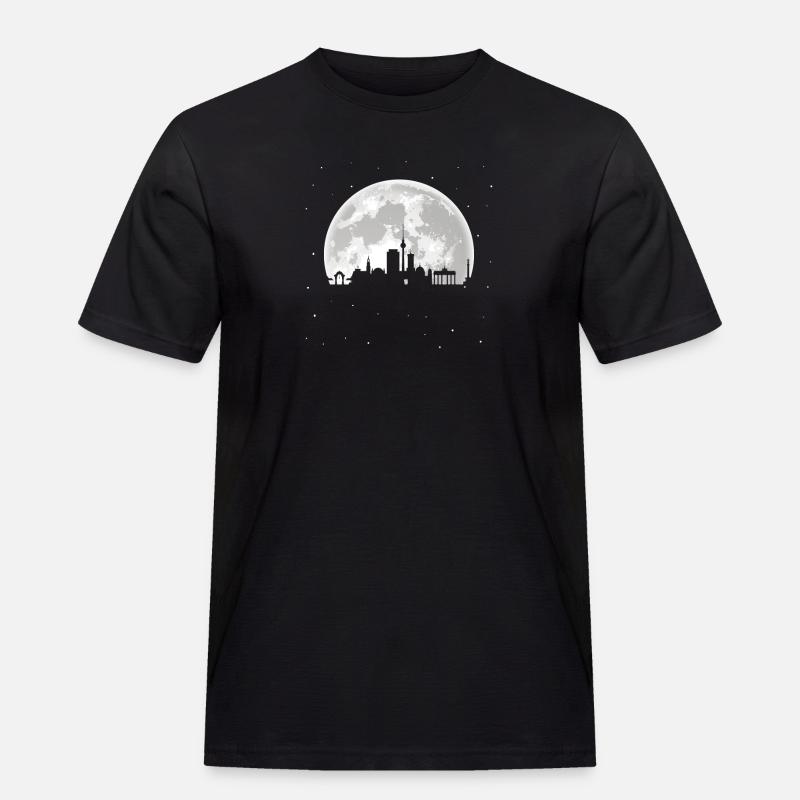 Berlin skyline - Männer Workwear T-Shirt - Schwarz