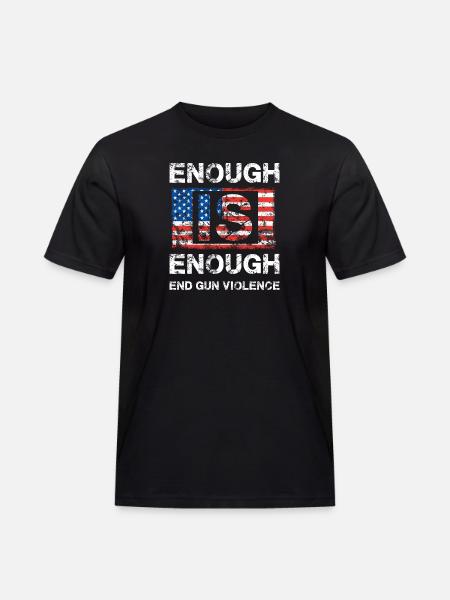 Genug ist genug - Waffengewalt beenden - Männer Workwear T-Shirt - Schwarz
