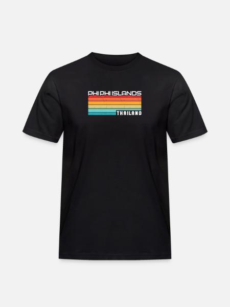 Vintage Thailand Asia Sunset Phi Phi Islands - Men's Workwear T-Shirt - black