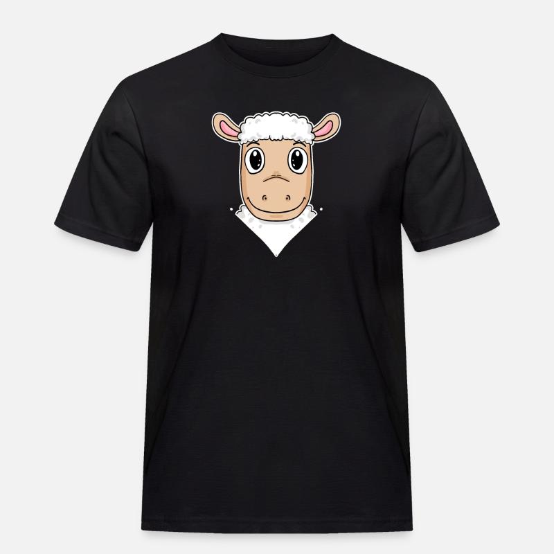 Schaf Illustration - Männer Workwear T-Shirt - Schwarz
