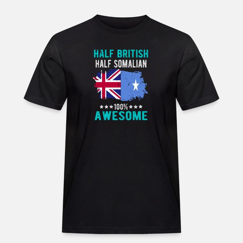 Halb Brite Halb Somalier - Männer Workwear T-Shirt - Schwarz