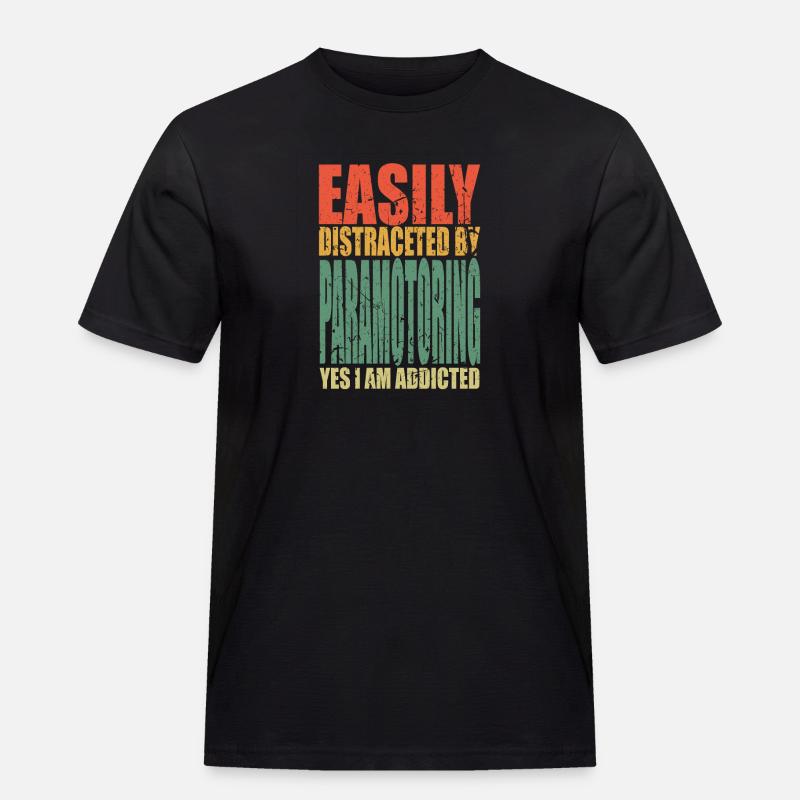 Paramotoring Spruch lustig - Männer Workwear T-Shirt - Schwarz
