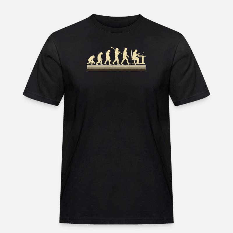 Evolution Des Computerprogrammierers - Männer Workwear T-Shirt - Schwarz