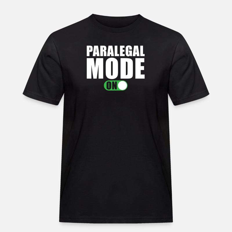 Rechtsanwaltsfachangestellte Modus an - Männer Workwear T-Shirt - Schwarz