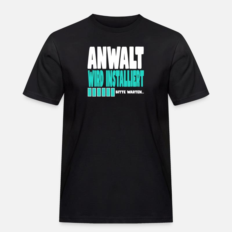 Anwalt wird installiert - Männer Workwear T-Shirt - Schwarz