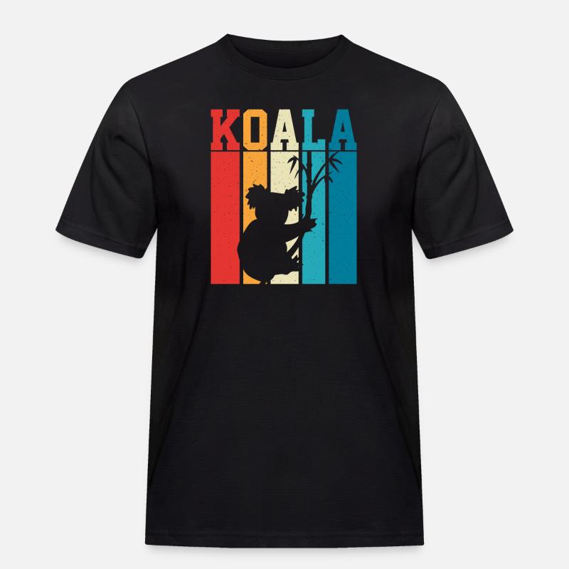 Koala Australischer Koalabär - Männer Workwear T-Shirt - Schwarz