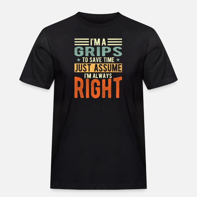Griffe - Männer Workwear T-Shirt - Schwarz