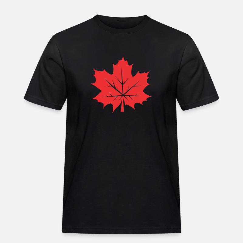 Leaf Maple Leaf Canada Tree - Men's Workwear T-Shirt - black