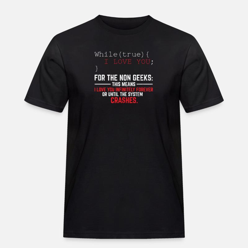 Sjov Geek Lover Software Engineer Programmør Deve - Herre Workwear T-Shirt - sort
