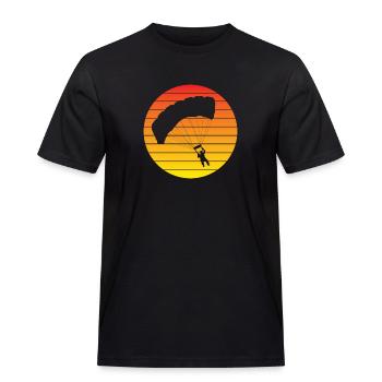 Paragleiter Parapente Gleitschirmfliegen - T-shirt Workwear homme - noir - Devant - AI Model Male 178 light (178cm)