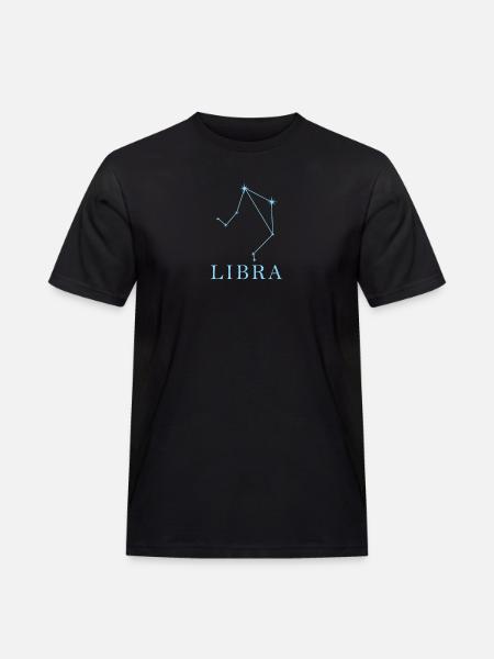 Sternkonstellation Sternzeichen Libra - Männer Workwear T-Shirt - Schwarz