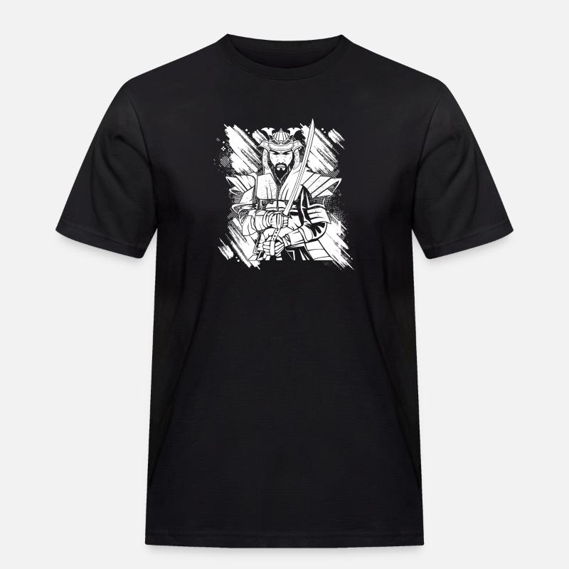 Japanese Samurai Warrior - Men's Workwear T-Shirt - black