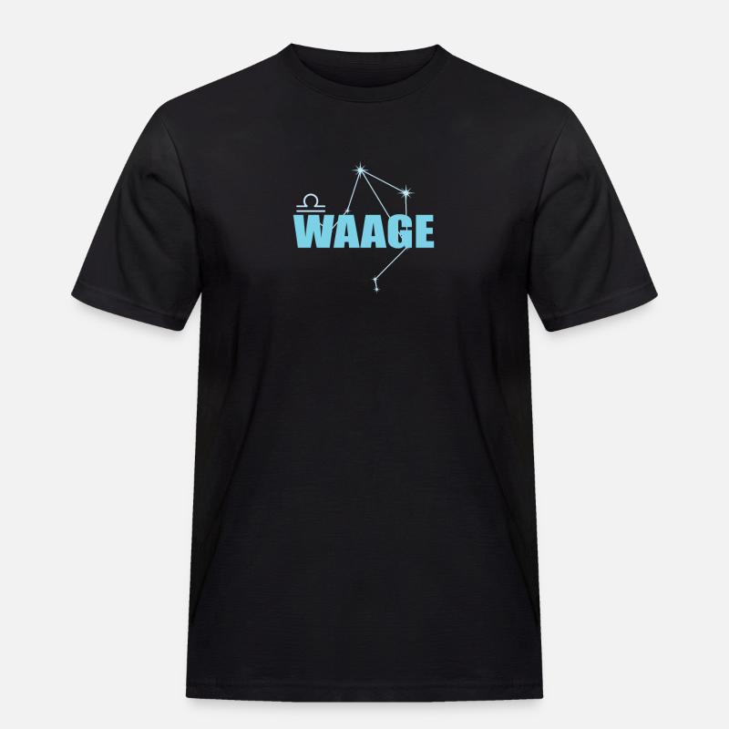 Waage Sternzeichen Libra Sternbild - Männer Workwear T-Shirt - Schwarz