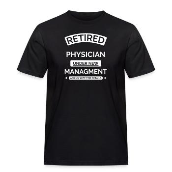 Arzt im Ruhestand - Männer Workwear T-Shirt - Schwarz - Vorne - AI Model Male 178 light (178cm)