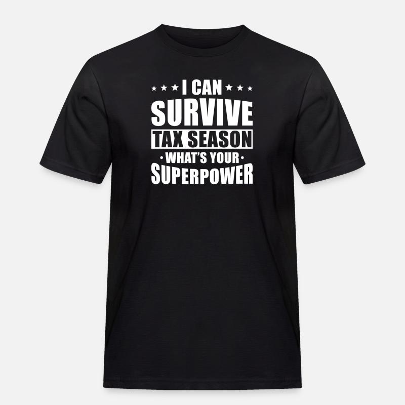 Buchhalter Spruch Steuersaison - Männer Workwear T-Shirt - Schwarz