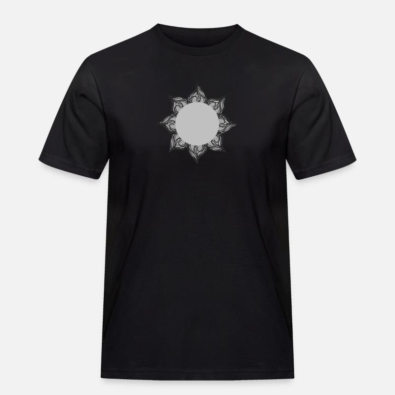 Sonne Gothic - Männer Workwear T-Shirt - Schwarz