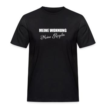 Hausrecht - Männer Workwear T-Shirt - Schwarz - Vorne - AI Model Male 178 light (178cm)