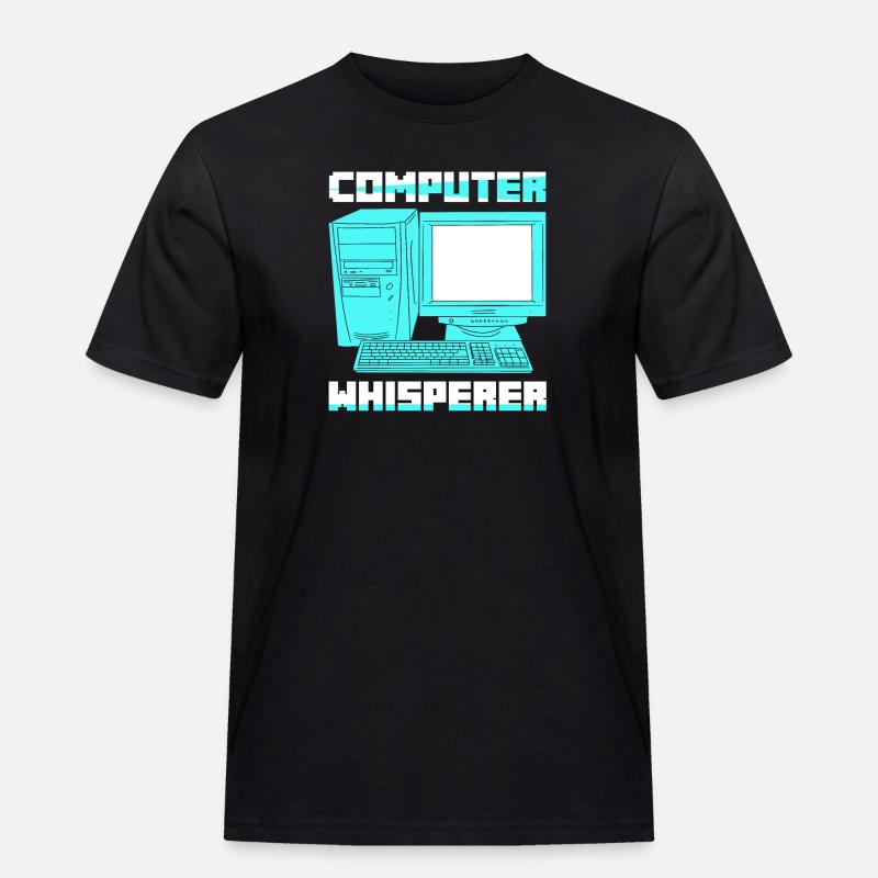 Computer Whisperer Software Coding - Männer Workwear T-Shirt - Schwarz