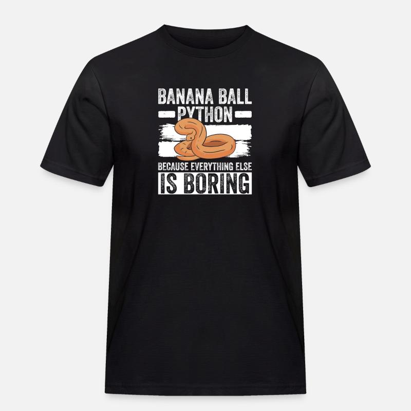 Königspython - Männer Workwear T-Shirt - Schwarz
