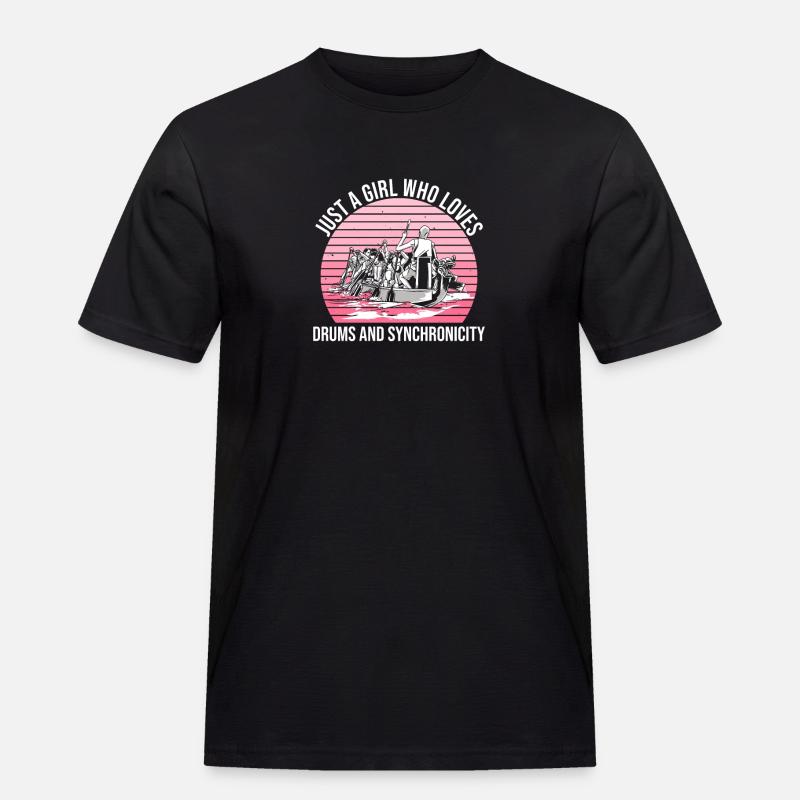 Drachenboot Mädchen - Männer Workwear T-Shirt - Schwarz
