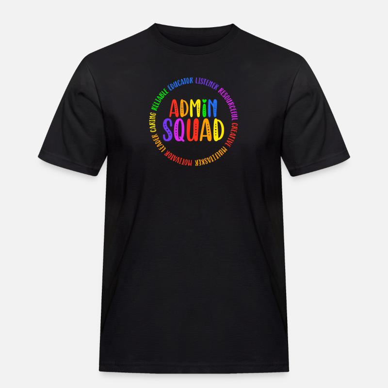 Admin Squad Admin Assistant Verwaltungsbüro - Männer Workwear T-Shirt - Schwarz