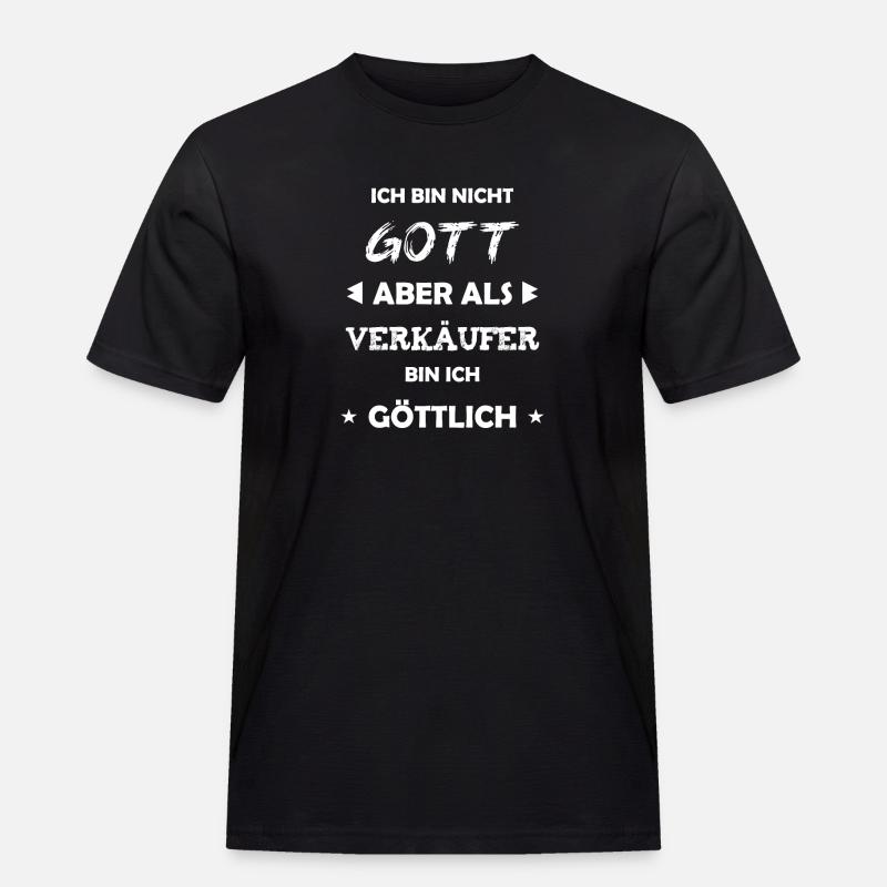 Verkäufer Geschenk Spruch - Männer Workwear T-Shirt - Schwarz