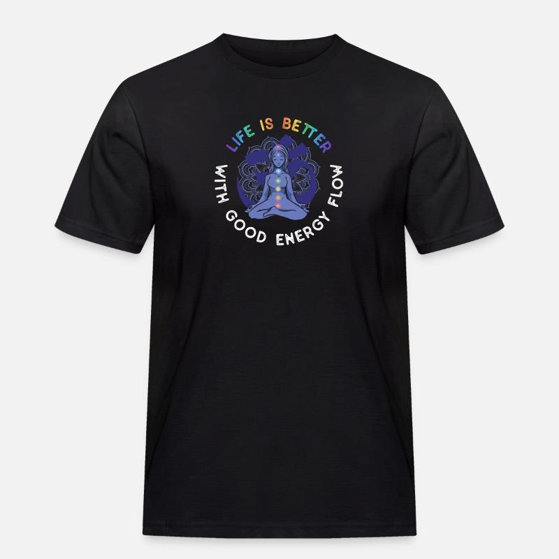 Reiki Practitioner Und Reiki - Männer Workwear T-Shirt - Schwarz