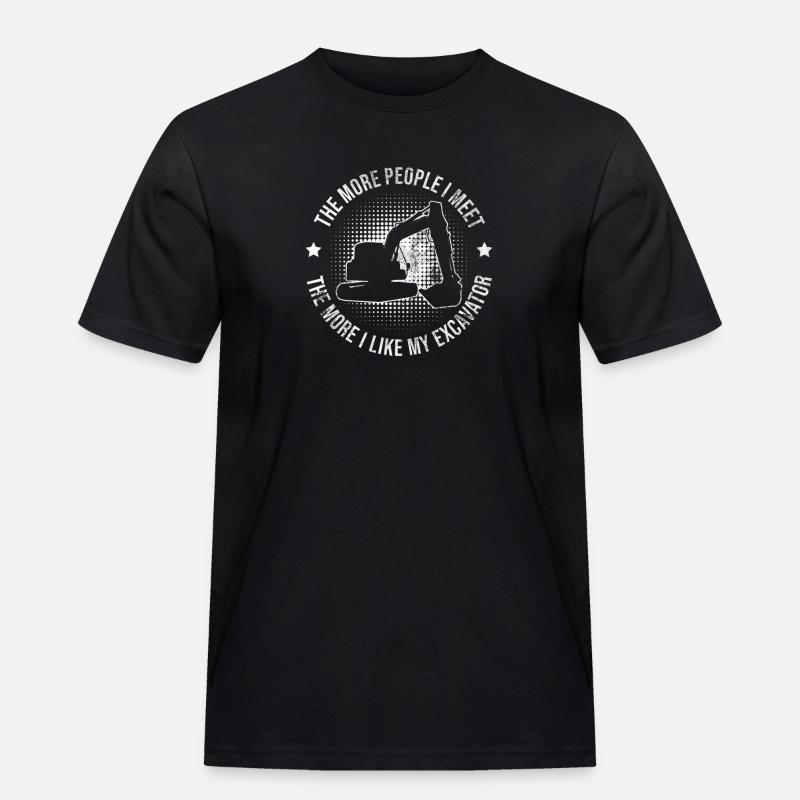 Baggerfahrer Baggerführer - Männer Workwear T-Shirt - Schwarz