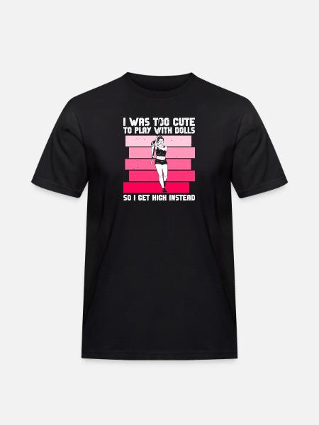 Stabhochsprung Mädchen Stabhochspringen - Men's Workwear T-Shirt - black