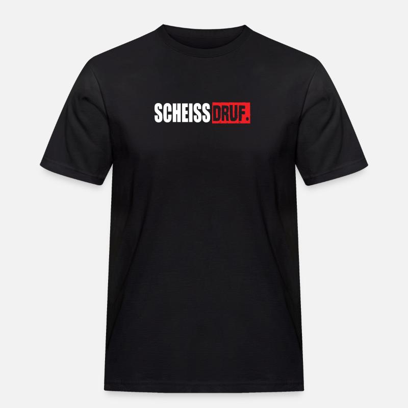 Scheiss Druff Lustiger Spruch - Männer Workwear T-Shirt - Schwarz