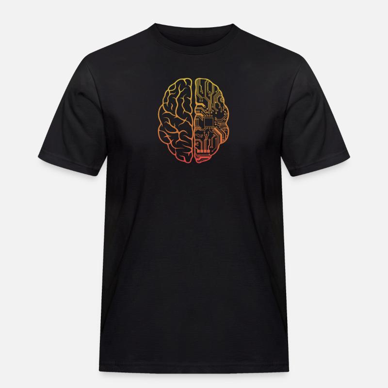 Programmierer Coding - Entwickler Programmieren Gehirn - Männer Workwear T-Shirt - Schwarz