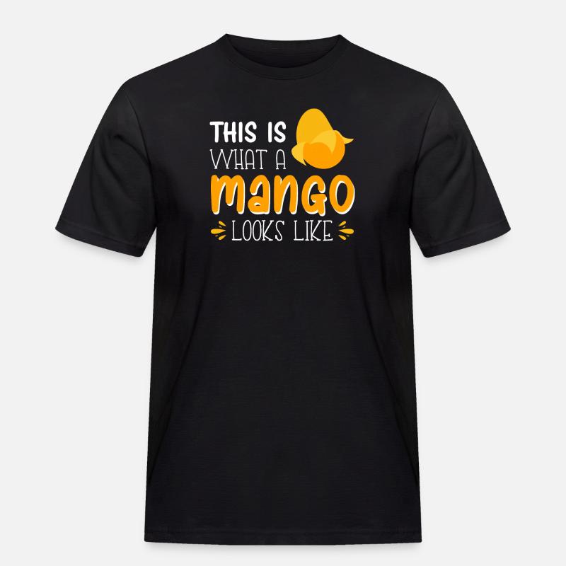 So sieht eine Mango aus - Männer Workwear T-Shirt - Schwarz