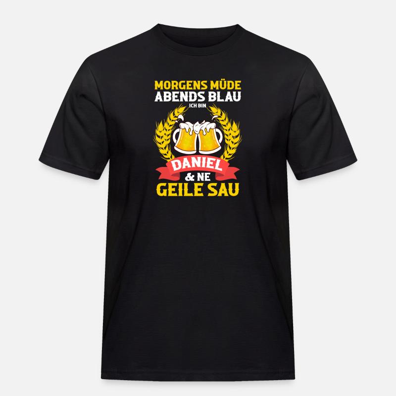 Daniel - Männer Workwear T-Shirt - Schwarz