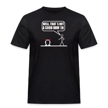 Lustiges Strichmännchen kein gutes omen - Männer Workwear T-Shirt - Schwarz - Vorne - AI Model Male 178 light (178cm)