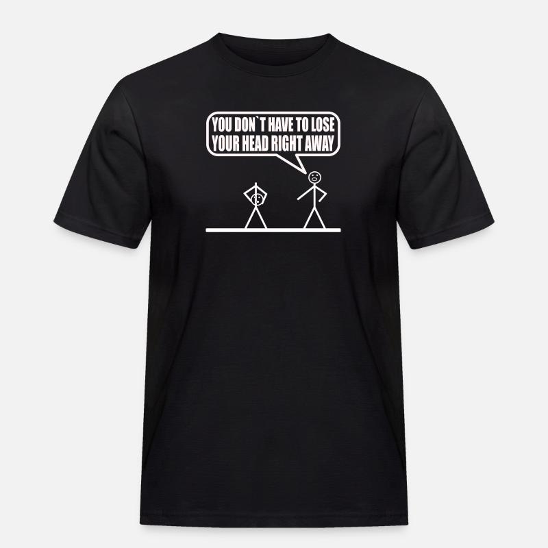 Lustiges Strichmännchen - Männer Workwear T-Shirt - Schwarz