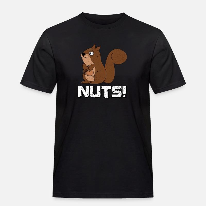 Süßes hungriges Eichhörnchen - Männer Workwear T-Shirt - Schwarz