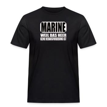 Lustiges Bundeswehr Soldaten - Männer Workwear T-Shirt - Schwarz - Vorne - AI Model Male 178 light (178cm)
