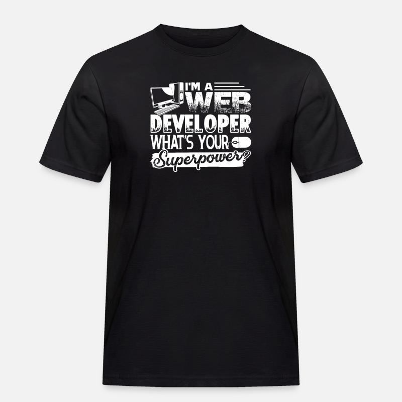 Web Developer Web Developer Superpower - Men's Workwear T-Shirt - black