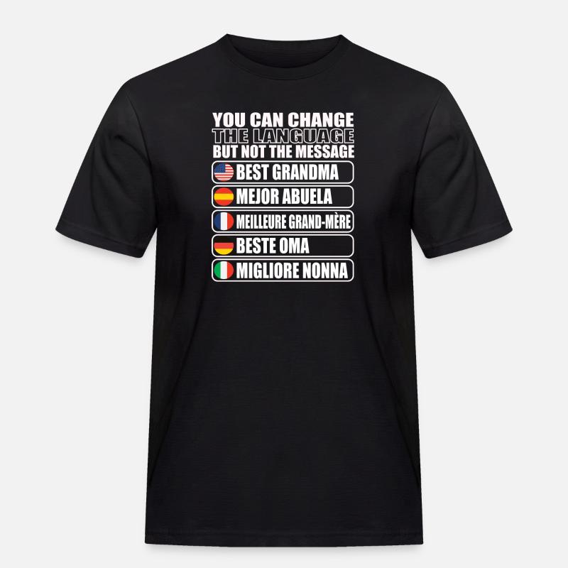 Oma Großmutter Geschenkidee - Männer Workwear T-Shirt - Schwarz
