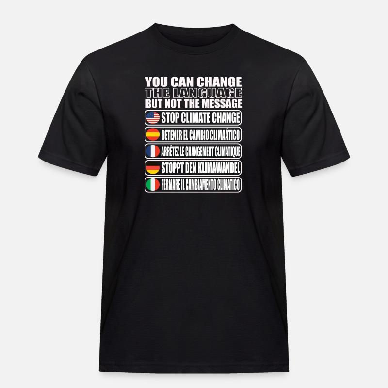 Speichern Sie Die Planetenumgebung - Männer Workwear T-Shirt - Schwarz