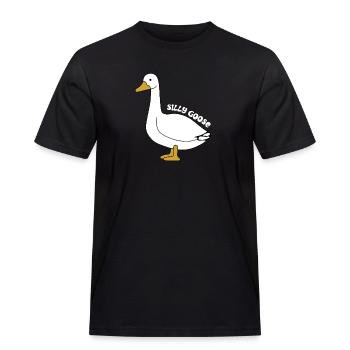 Silly Goose gift - Männer Workwear T-Shirt - Schwarz - Vorne - AI Model Male 178 light (178cm)