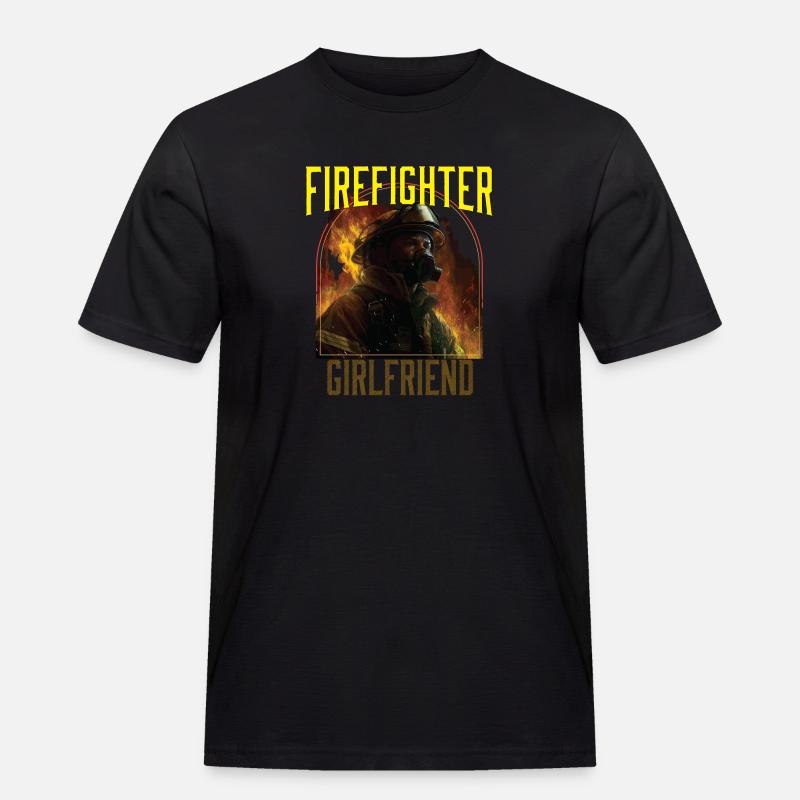 Firefighter Girlfriend Relationship Firefighter - Männer Workwear T-Shirt - Schwarz